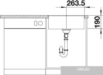 Кухонная мойка Blanco Subline 500-F (темная скала) [519809]