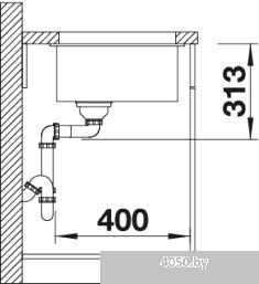 Кухонная мойка Blanco Subline 400-U (антрацит) [515762]