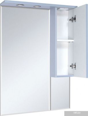 Misty шкаф с зеркалом Терра 70 (серый, правый)