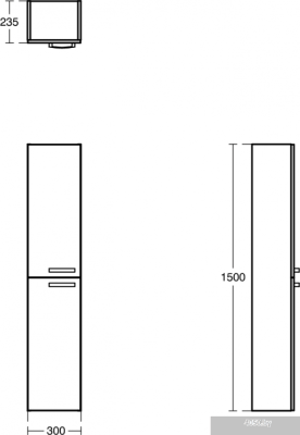 Ideal Standard Шкаф-пенал подвесной Tempo (белый) [E3243WG]