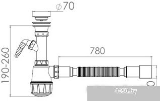 Сифон Nova Plastik 1061