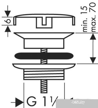 Донный клапан Hansgrohe 50001000