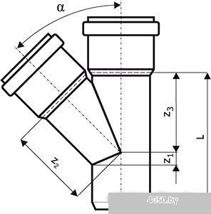 Ostendorf тройник KGEA 200/200x45°