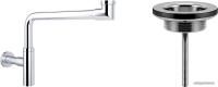 Wellsee Drainage System 182124005 (сифон, выпуск, хром)