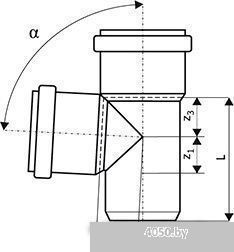 Ostendorf тройник KGEA 110/110x87°