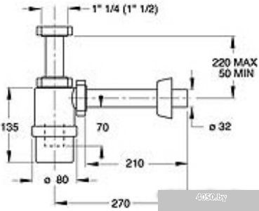 Сифон Bonomini 1110CP64B0