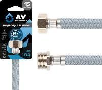 Подводка гибкая для воды, nylon, Lt гайка 1/2 - штуцер 1/2 100см AV Engineering