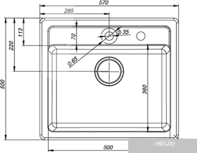 Кухонная мойка IDDIS Vane G V05W571i87