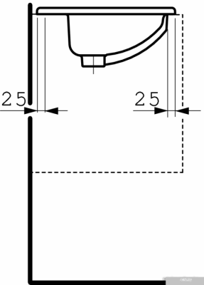 Умывальник Laufen PRO 813951 56x44