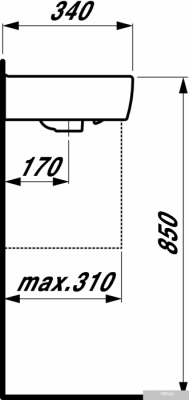 Умывальник Laufen PRO 811951 45x34
