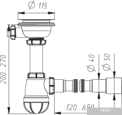 Сифон Aquant B0144