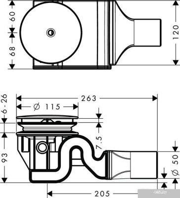 Сифон Hansgrohe Raindrain XXL 60067000