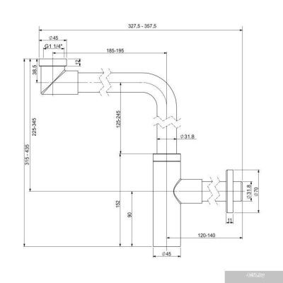 Wellsee Drainage System 182124000 (хром)