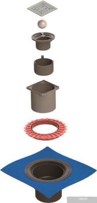 Berges Wasserhaus Zentrum Uno 150х150 090472 (матовый хром)