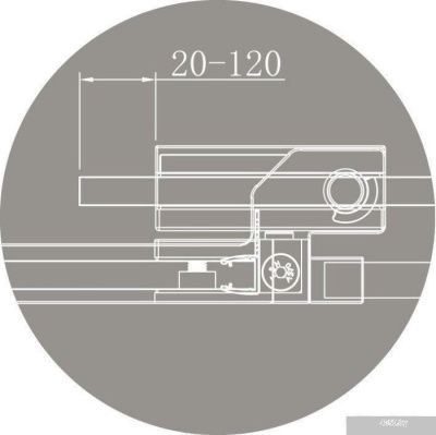 Cezares SLIDER-R-2-90/100-GRIGIO-Cr
