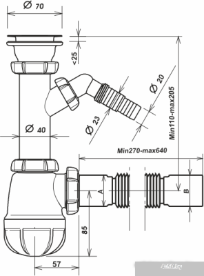 Сифон Aquant B1025