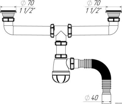 Сифон Aquant D0105