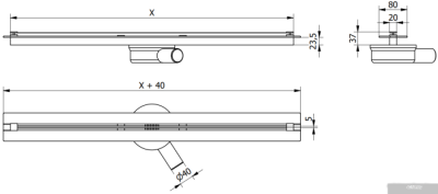 Mexen Flat 360 Super Slim Chrome 1051090
