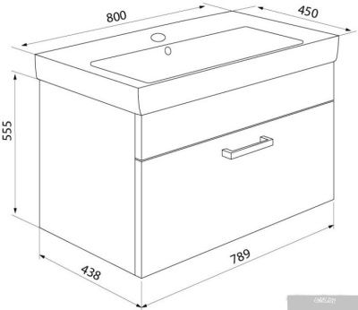 IDDIS Тумба под умывальник Mirro MIR80W0i95