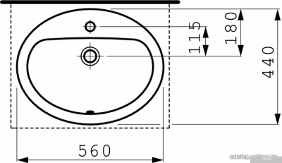 Умывальник Laufen PRO 813951 56x44