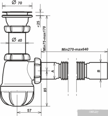 Сифон Aquant B0110-30