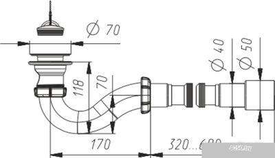 Сифон Aquant V145