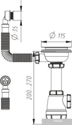 Сифон Aquant B0146