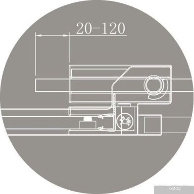Cezares SLIDER-AH-2-70/80-90/100-GRIGIO-Cr