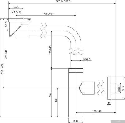 Wellsee Drainage System 182126000 (золото)