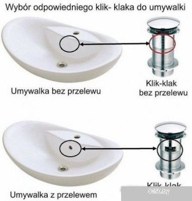 Сифон Rea Хром с клапаном Klik-Klak (с переливом)