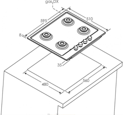 Варочная панель Candy CHG6BF4WGTGH
