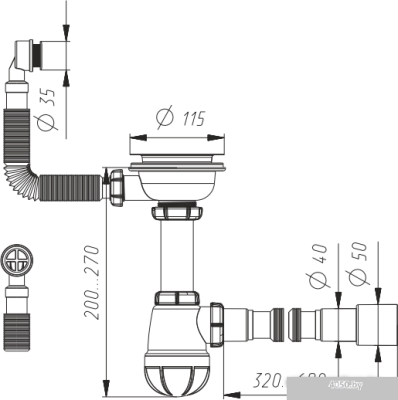 Сифон Aquant B0140