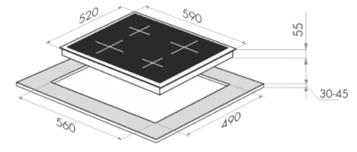 Варочная панель MAUNFELD EVI.594-BK