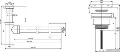 Wellsee Drainage System 182104003 (сифон, донный клапан, хром)