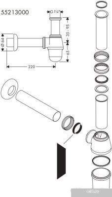 Сифон Hansgrohe 55213000