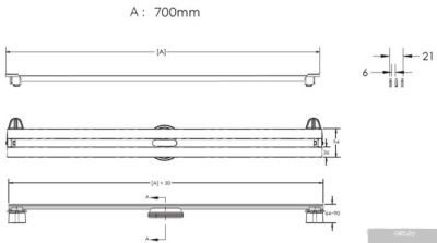 Berges Wasserhaus Super Slim 700 090053 (хром матовый)
