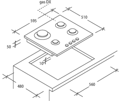 Варочная панель Candy CVG 64 STGB