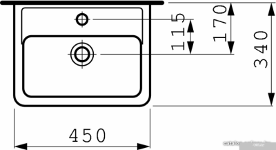 Умывальник Laufen PRO 811951 45x34