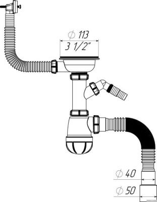 Сифон Aquant B0147-20-MR