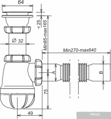 Сифон Aquant S1015-35