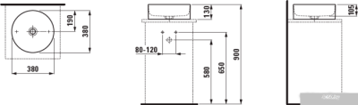 Умывальник Laufen Living 8114350001121